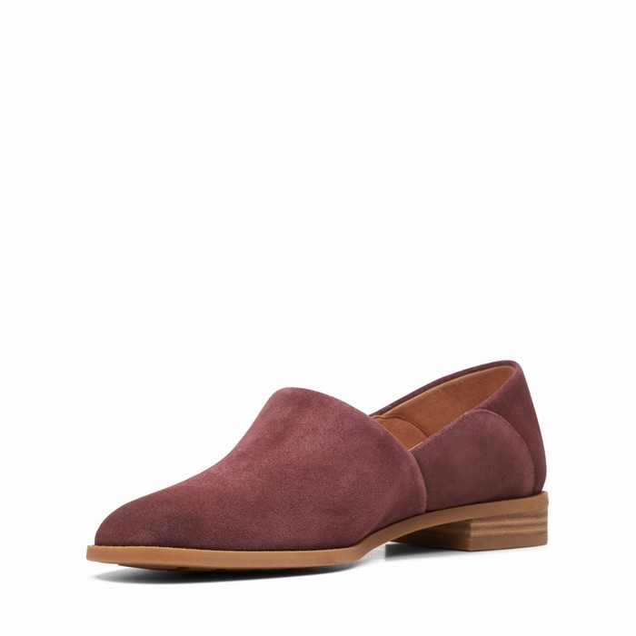 Chaussures Plates Clarks Pure Belle Femme Bordeaux | DP1IHXPR