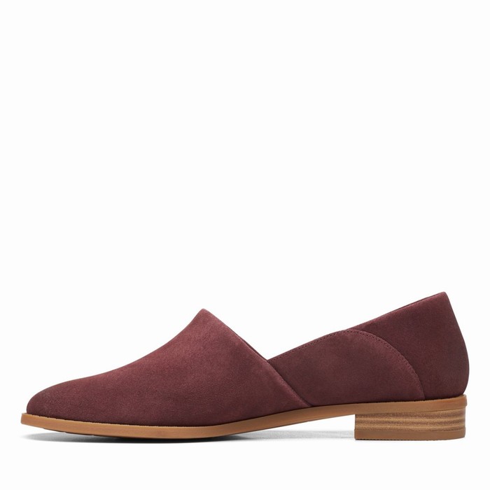 Chaussures Plates Clarks Pure Belle Femme Bordeaux | DP1IHXPR