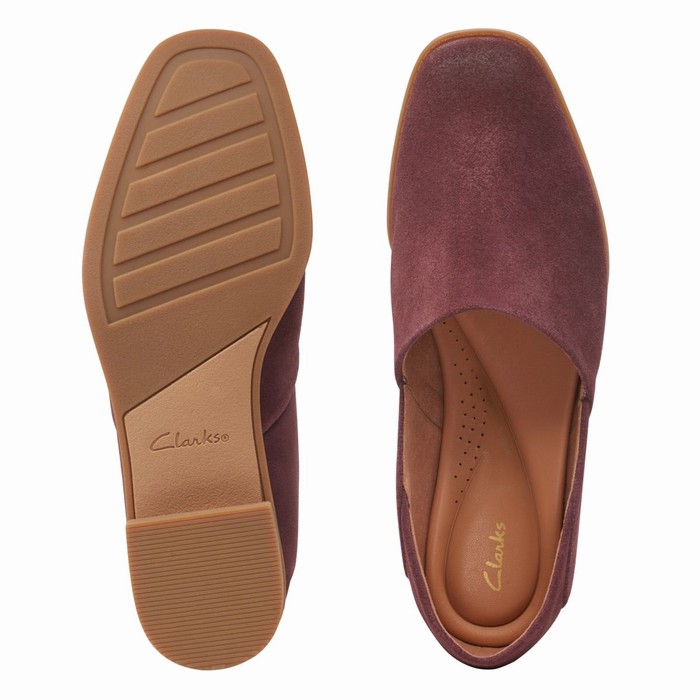 Chaussures Plates Clarks Pure Belle Femme Bordeaux | DP1IHXPR