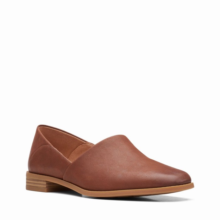 Chaussures Plates Clarks Pure Belle Femme Marron Foncé | SBNFXDWB