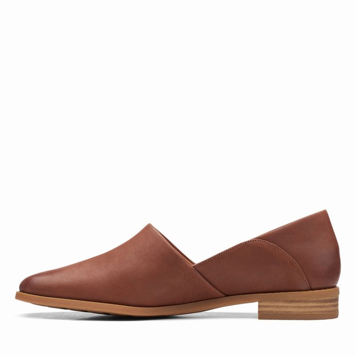 Chaussures Plates Clarks Pure Belle Femme Marron Foncé | SBNFXDWB