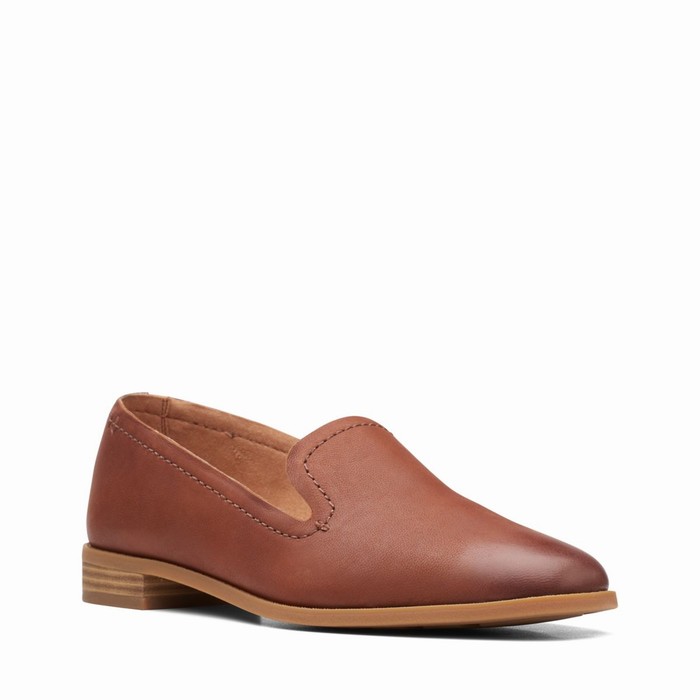 Chaussures Plates Clarks Pure Hall Femme Marron | EXFJ5I2L