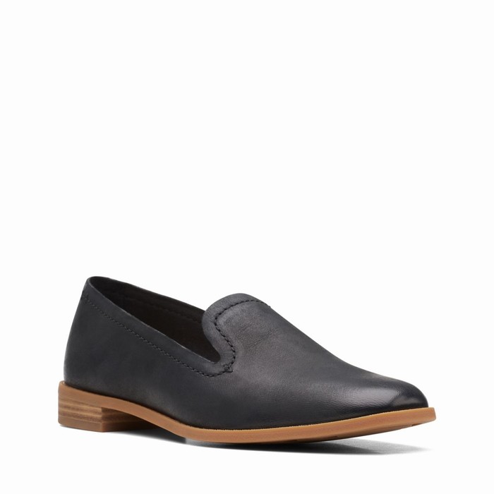 Chaussures Plates Clarks Pure Hall Femme Noir | JOM0YDHR