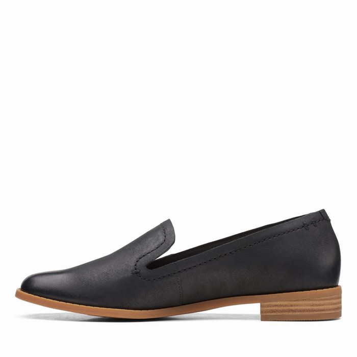 Chaussures Plates Clarks Pure Hall Femme Noir | JOM0YDHR