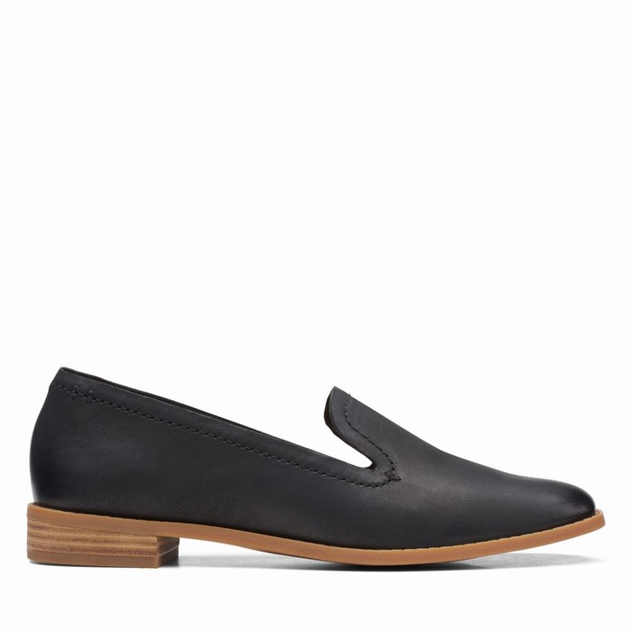 Chaussures Plates Clarks Pure Hall Femme Noir | JOM0YDHR