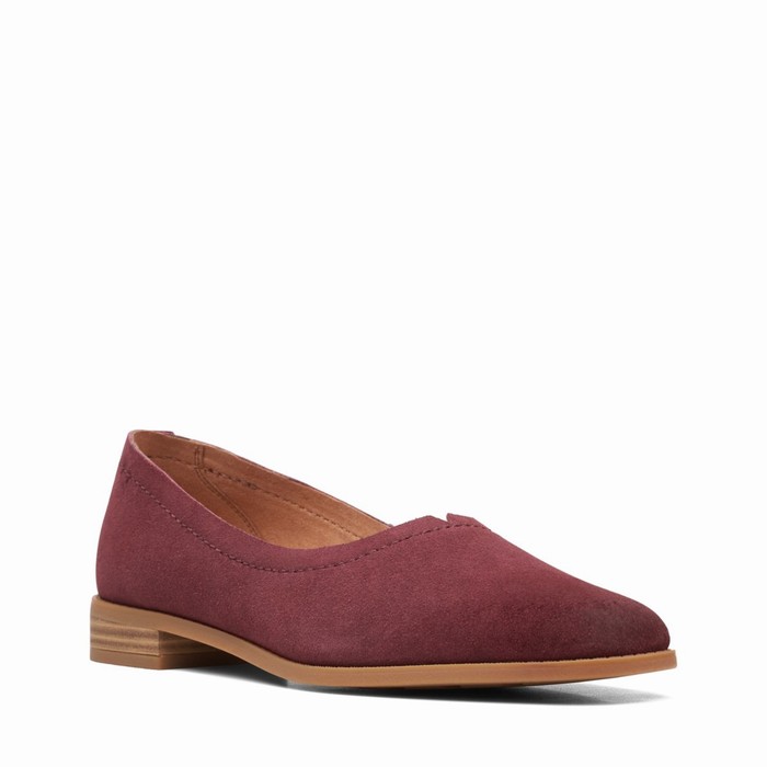 Chaussures Plates Clarks Pure Walk Femme Bordeaux | 09URFCPG