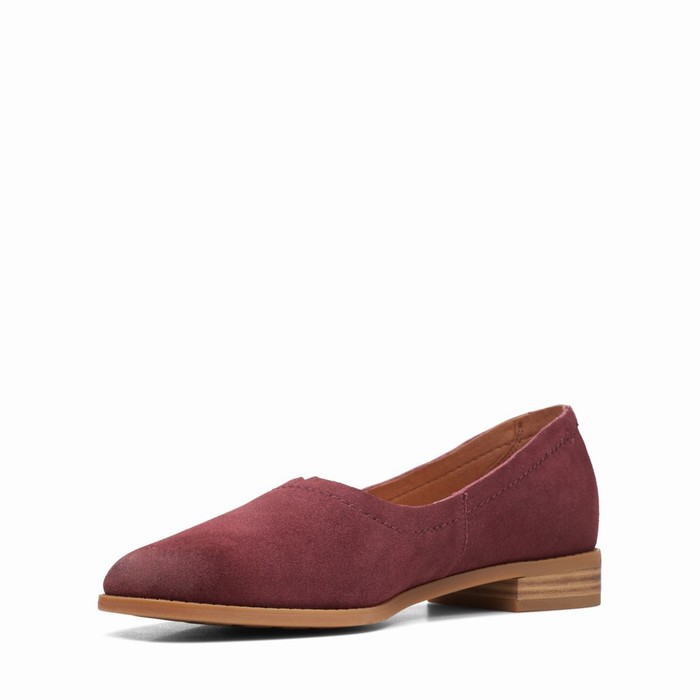 Chaussures Plates Clarks Pure Walk Femme Bordeaux | 09URFCPG