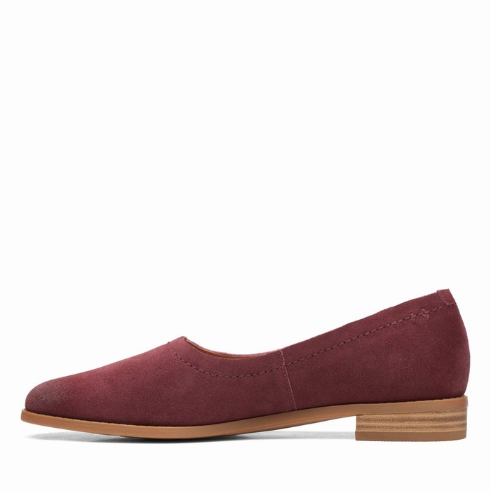 Chaussures Plates Clarks Pure Walk Femme Bordeaux | 09URFCPG