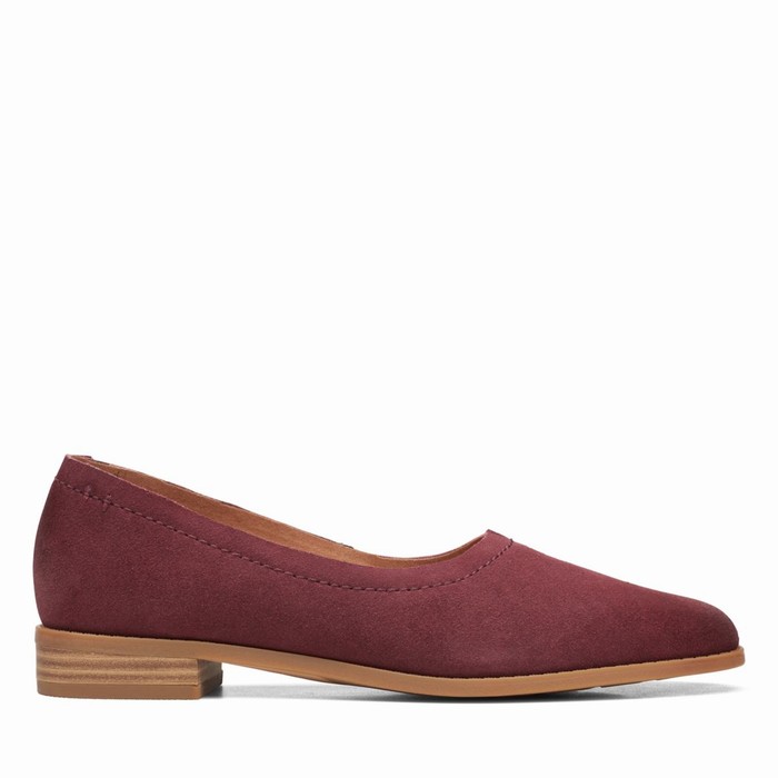 Chaussures Plates Clarks Pure Walk Femme Bordeaux | 09URFCPG