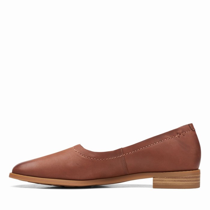 Chaussures Plates Clarks Pure Walk Femme Marron Foncé | CVPR9OPR