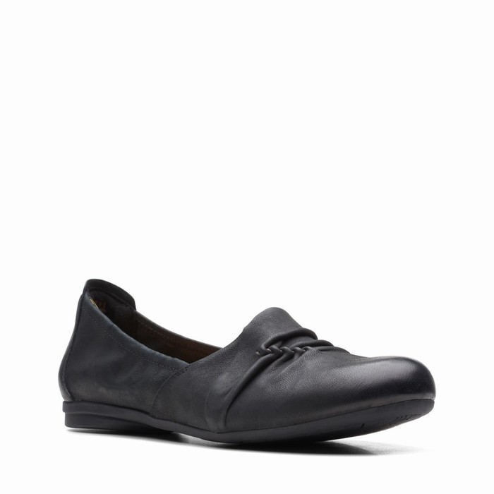 Chaussures Plates Clarks Rena Way Femme Noir | GPHJ1AF9