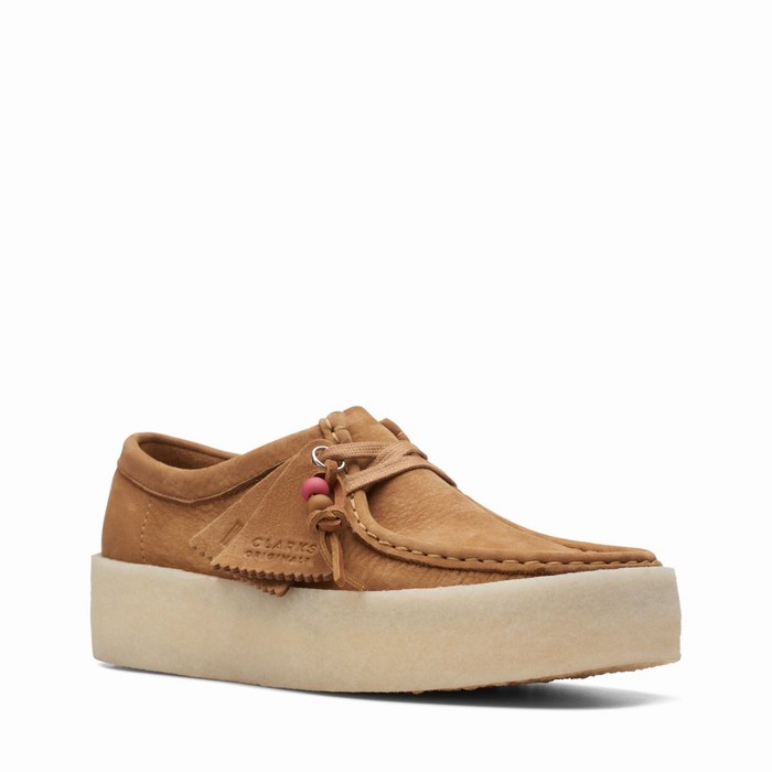 Chaussures Plates Clarks Wallabee Cup Femme Marron | ANXF6K7U