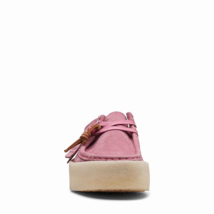 Chaussures Plates Clarks Wallabee Cup Femme Rose | ORZCWMPG