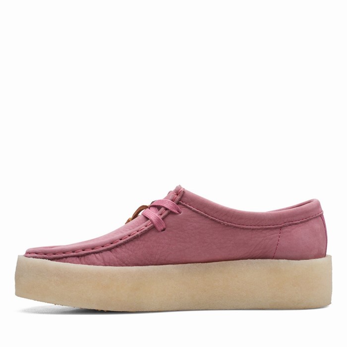 Chaussures Plates Clarks Wallabee Cup Femme Rose | ORZCWMPG