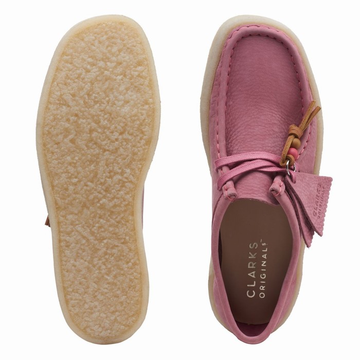 Chaussures Plates Clarks Wallabee Cup Femme Rose | ORZCWMPG