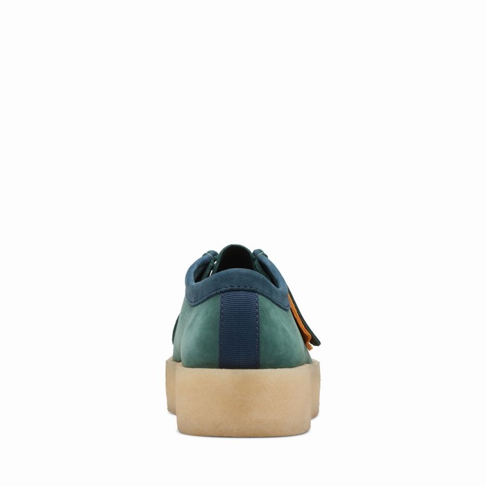 Chaussures Plates Clarks Wallabee Cup Femme Turquoise | RM2KTJFA