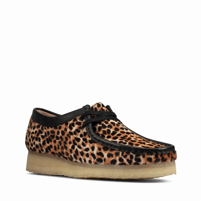 Chaussures Plates Clarks Wallabee Femme Leopard | AMZI4DSX