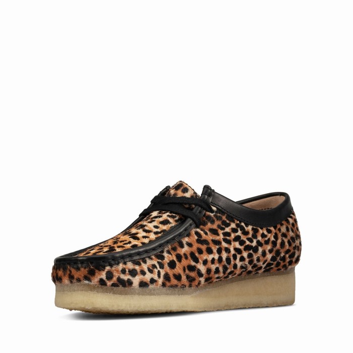 Chaussures Plates Clarks Wallabee Femme Leopard | AMZI4DSX