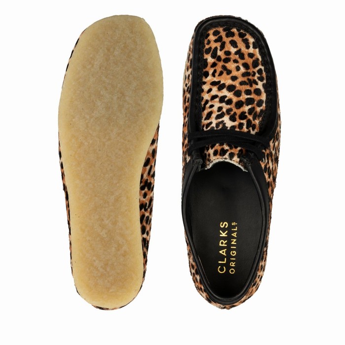 Chaussures Plates Clarks Wallabee Femme Leopard | AMZI4DSX