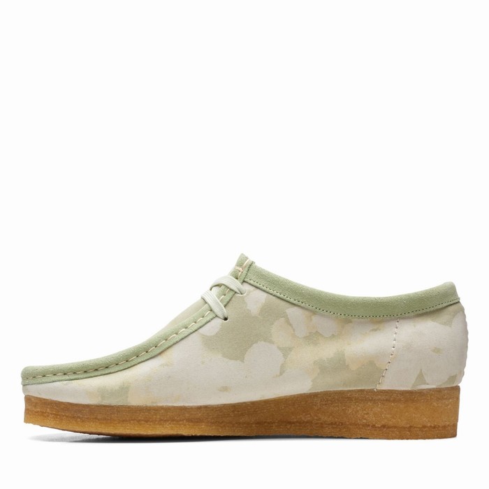 Chaussures Plates Clarks Wallabee Femme Vert | E7BULYEM