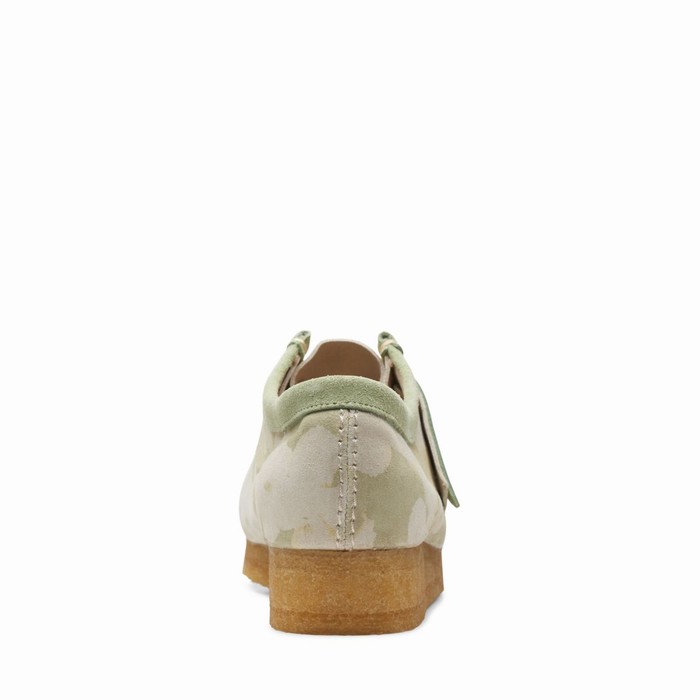 Chaussures Plates Clarks Wallabee Femme Vert | E7BULYEM