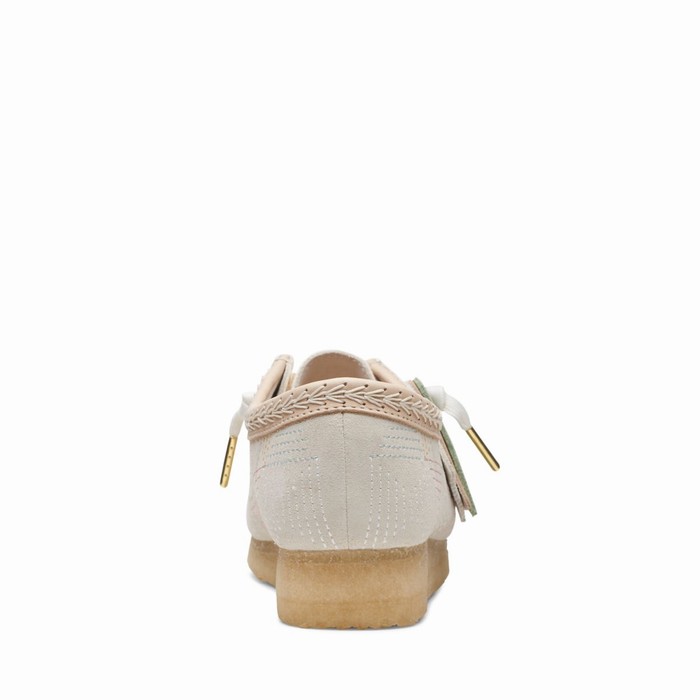 Chaussures Plates Clarks Wallabee Femme Blanche | FLMRWXAU