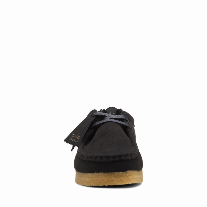 Chaussures Plates Clarks Wallabee Femme Noir | K96SN8QE