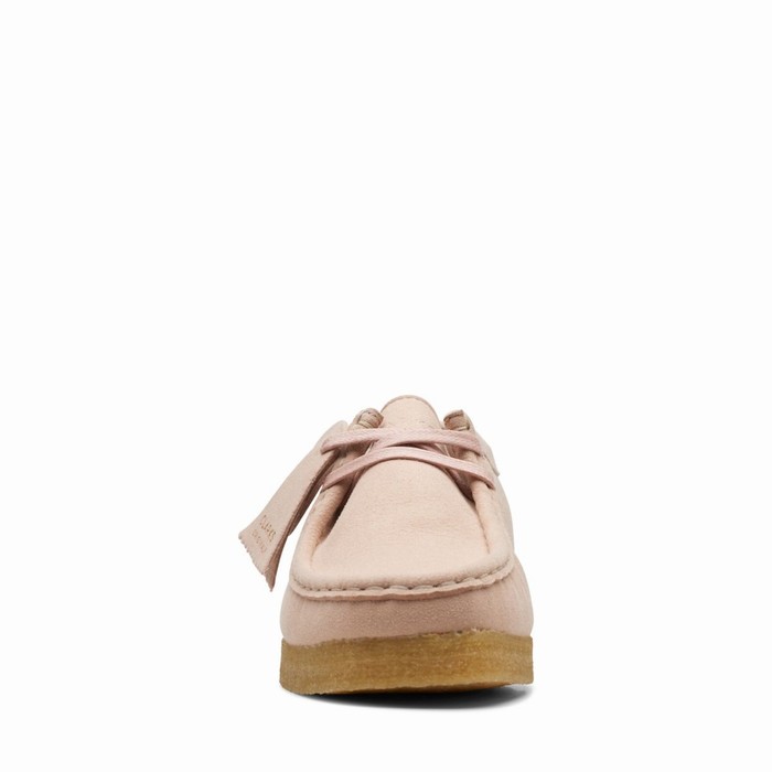 Chaussures Plates Clarks Wallabee Femme Rose | MNDF7R8V