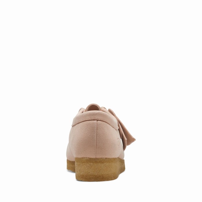 Chaussures Plates Clarks Wallabee Femme Rose | MNDF7R8V