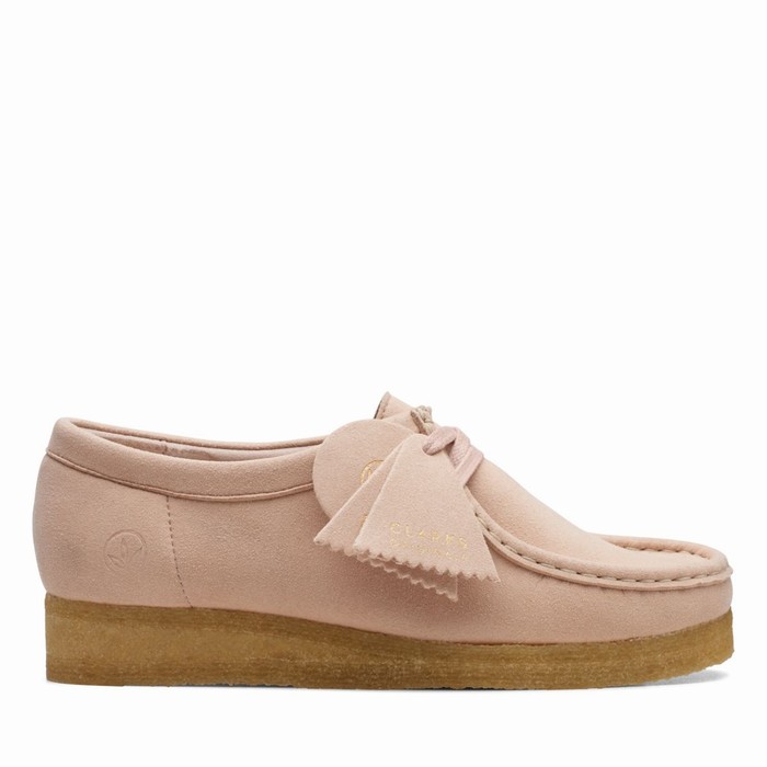 Chaussures Plates Clarks Wallabee Femme Rose | MNDF7R8V