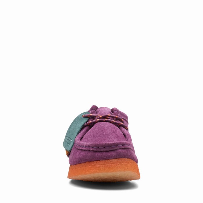 Chaussures Plates Clarks Wallabee Femme Violette | TN1XWLJ7