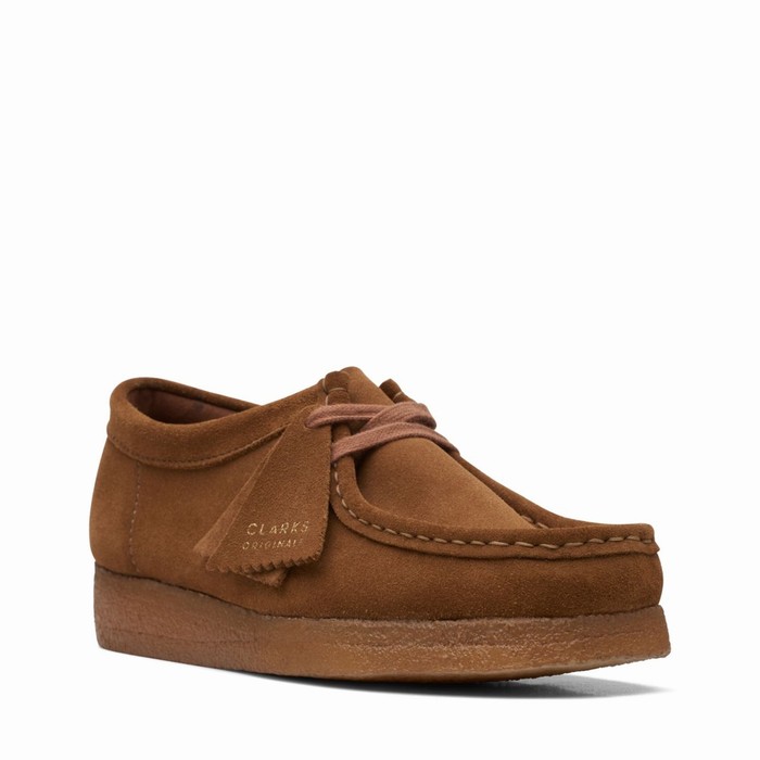 Chaussures Plates Clarks Wallabee Femme Marron | WO59N3YW