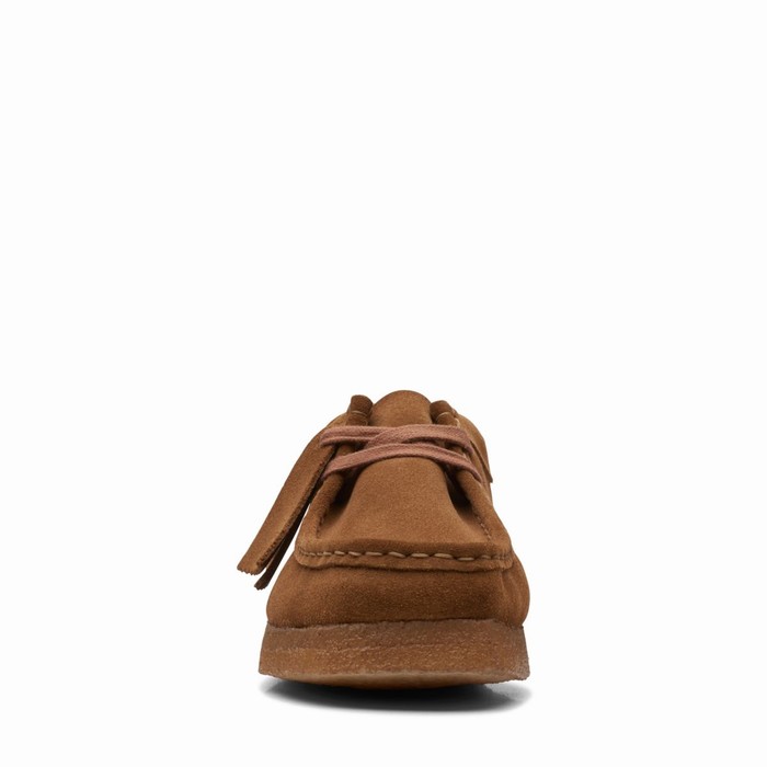 Chaussures Plates Clarks Wallabee Femme Marron | WO59N3YW