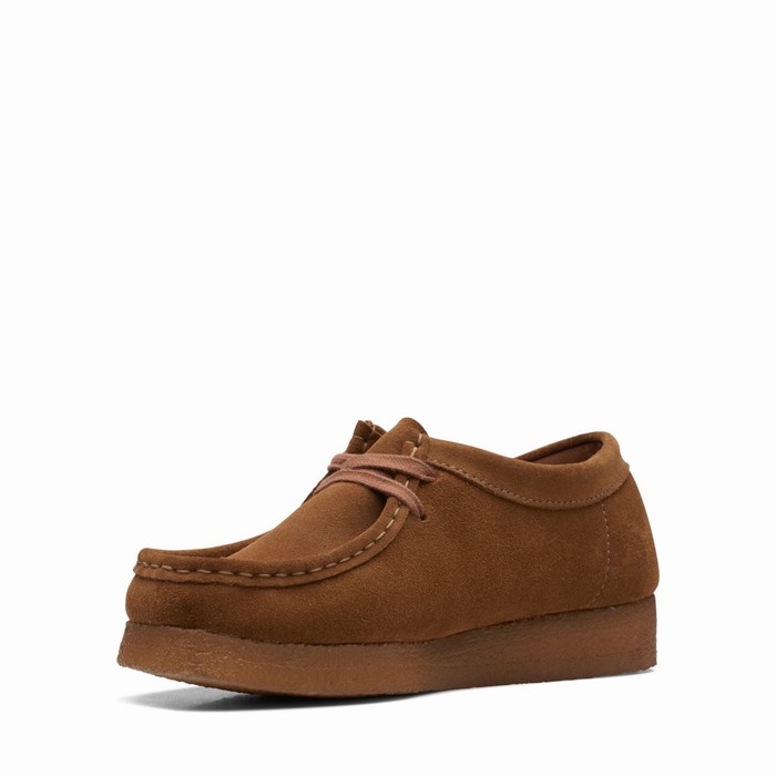 Chaussures Plates Clarks Wallabee Femme Marron | WO59N3YW