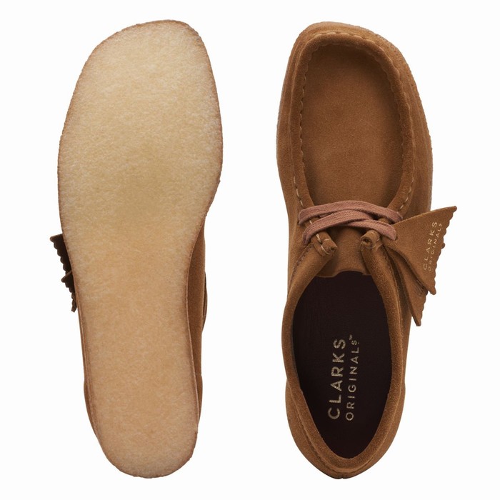 Chaussures Plates Clarks Wallabee Femme Marron | WO59N3YW