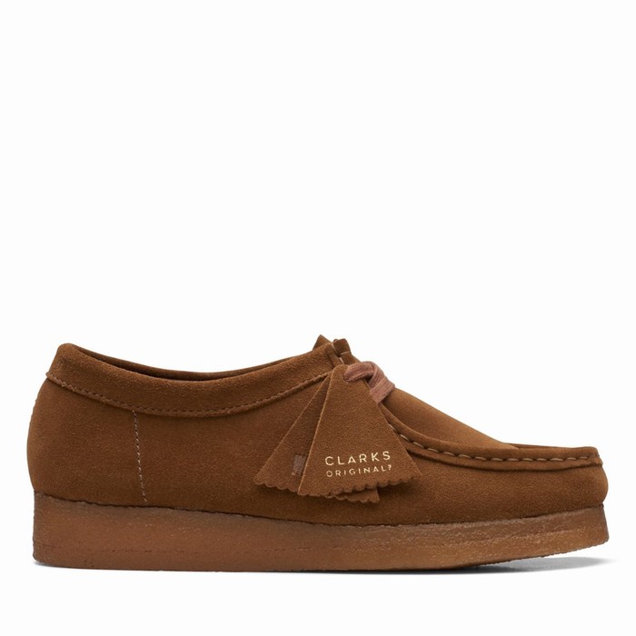 Chaussures Plates Clarks Wallabee Femme Marron | WO59N3YW