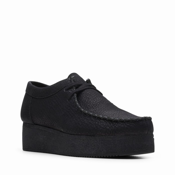 Chaussures Plates Clarks Wallacraft Lo Femme Noir | SYHU3MHV