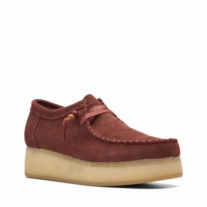 Chaussures Plates Clarks Wallacraft Lo Femme Bordeaux | VLH4EBMX