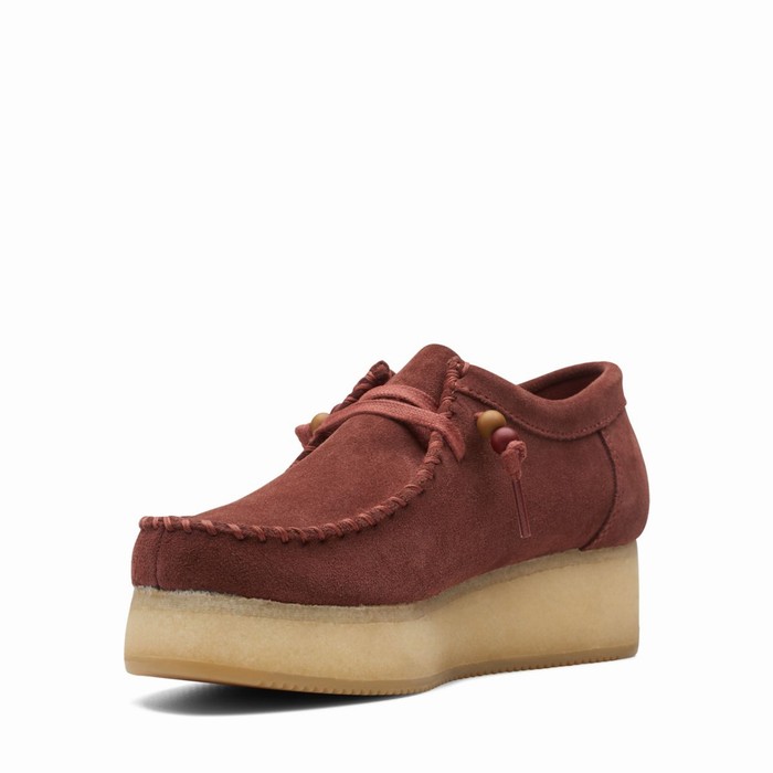 Chaussures Plates Clarks Wallacraft Lo Femme Bordeaux | VLH4EBMX