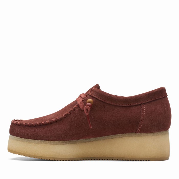 Chaussures Plates Clarks Wallacraft Lo Femme Bordeaux | VLH4EBMX