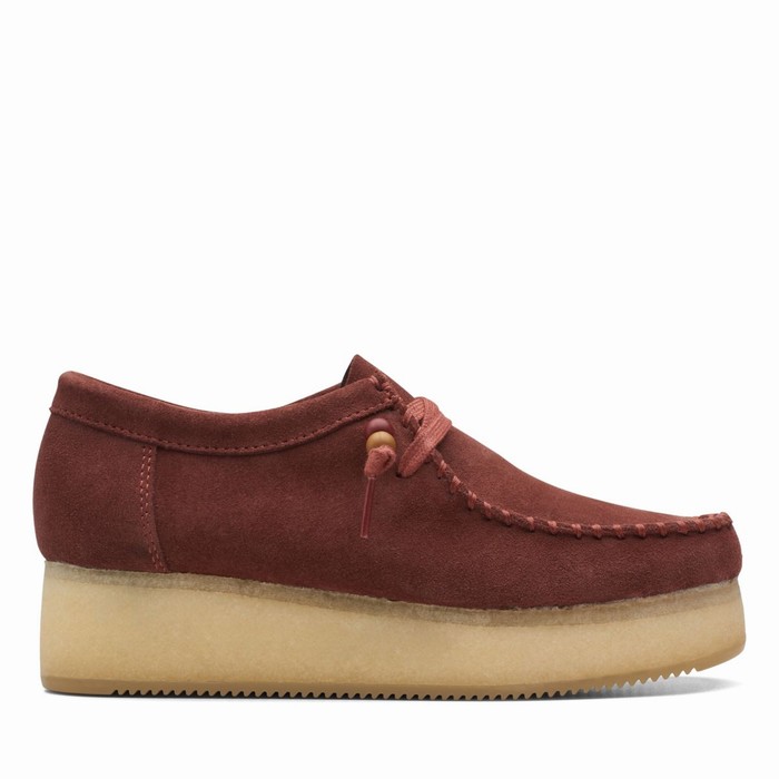 Chaussures Plates Clarks Wallacraft Lo Femme Bordeaux | VLH4EBMX