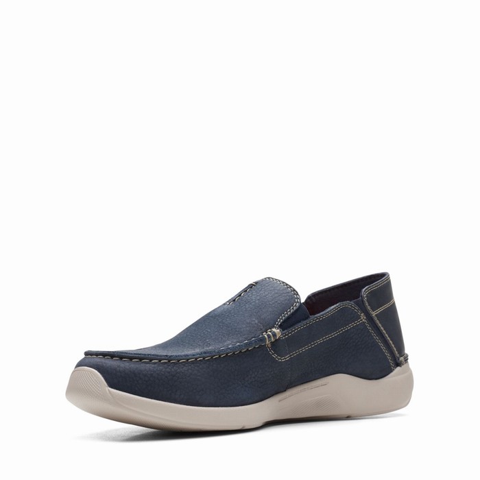 Loafers Clarks Gorwin Step Homme Bleu Marine | CDGNZPKG