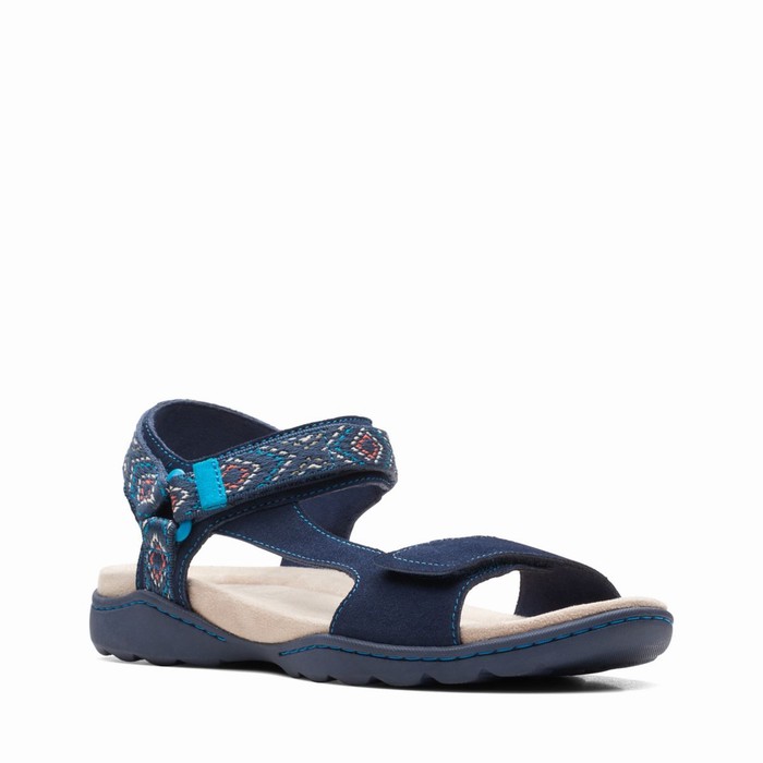 Sandales Clarks Amanda Step Femme Bleu Marine | RX2GIMTW