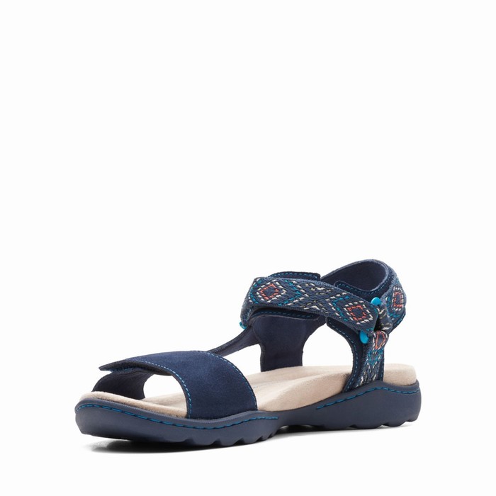 Sandales Clarks Amanda Step Femme Bleu Marine | RX2GIMTW