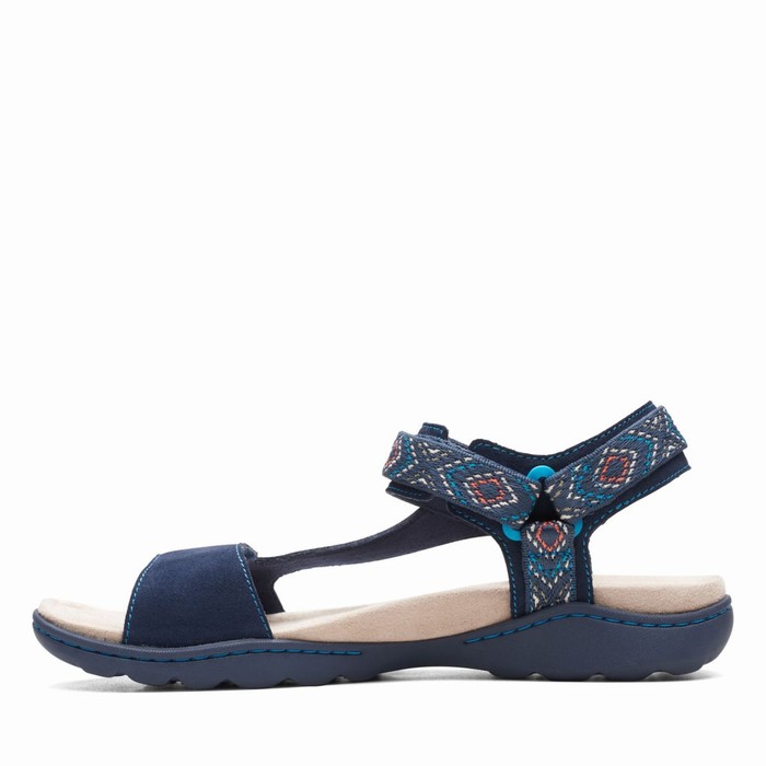 Sandales Clarks Amanda Step Femme Bleu Marine | RX2GIMTW