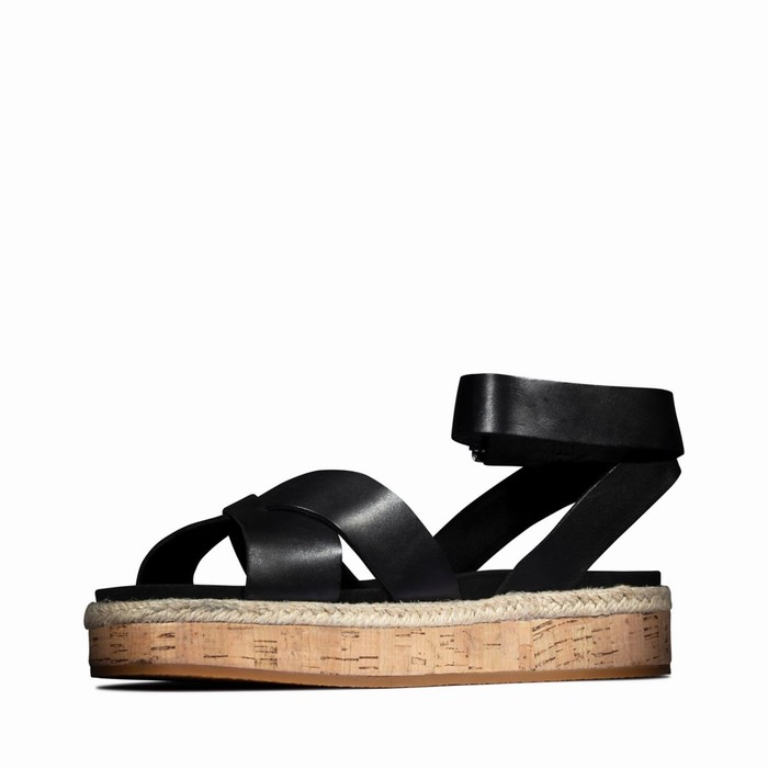 Sandales Clarks Botanic Poppy Femme Noir | KFUDMMJE