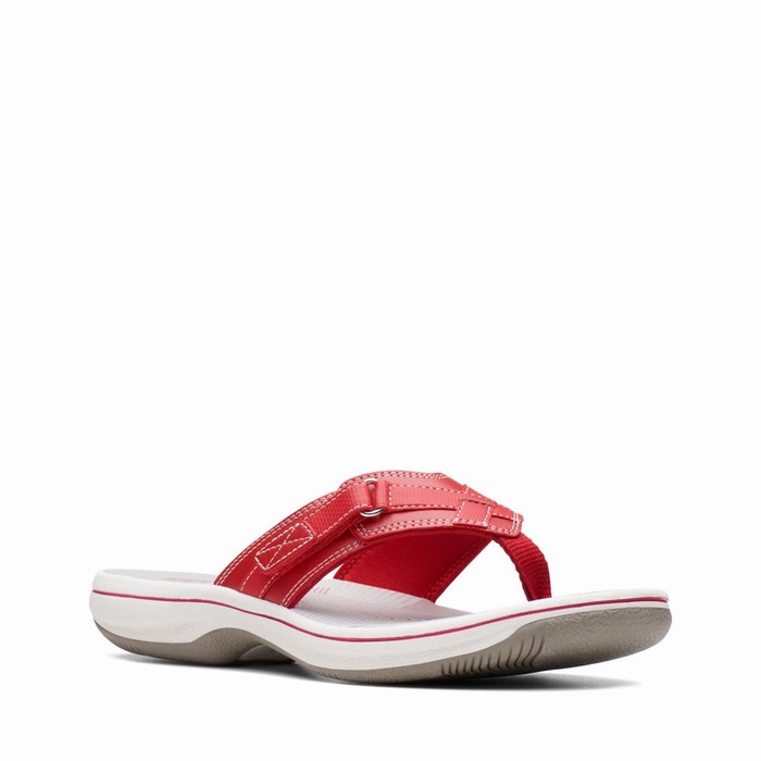 Sandales Clarks Breeze Sea Femme Rouge | D9LA63HN