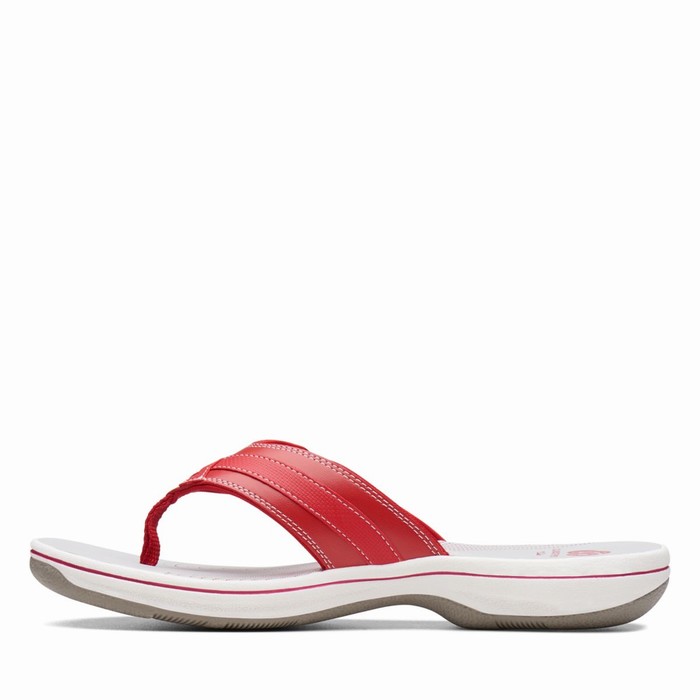 Sandales Clarks Breeze Sea Femme Rouge | D9LA63HN