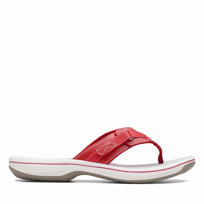 Sandales Clarks Breeze Sea Femme Rouge | D9LA63HN