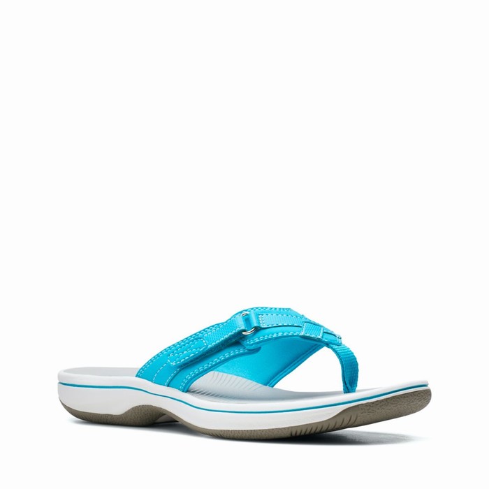 Sandales Clarks Breeze Sea Femme Turquoise Clair | 5PEG0YYO